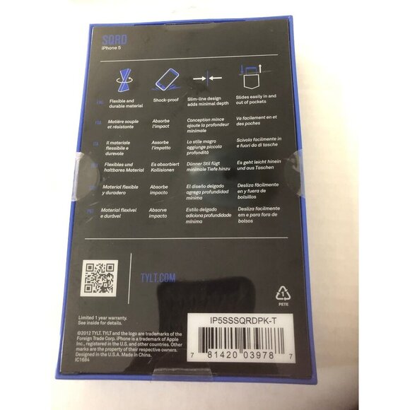 TYLT SQRD‎ Shockproof Slimline Phone Case iPhone 5s Lightweight Red - Picture 3 of 3